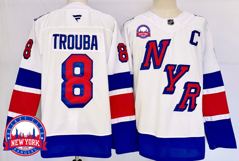 Men New York Rangers #8 Trouba White Fanatics 2025 NHL Jersey style 5->new york rangers->NHL Jersey